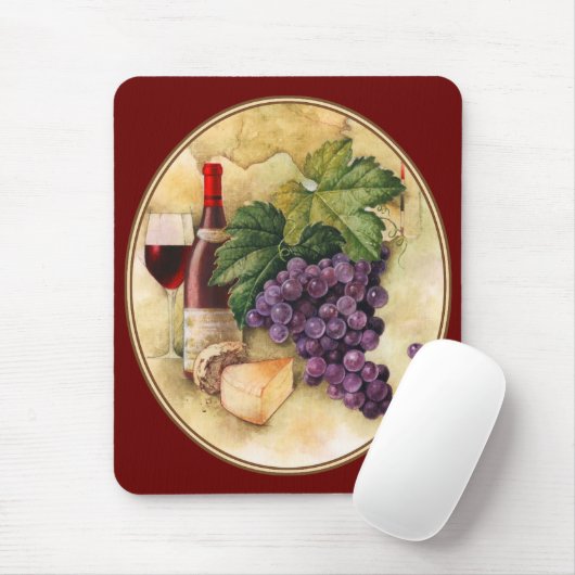 Wein und Käse Mousepad (Mit Mouse)