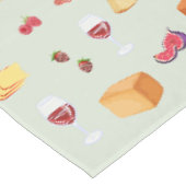 Wein- und Käse-Muster Tischdecke (Schrägansicht)