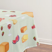 Wein- und Käse-Muster Tischdecke (Beispiel)