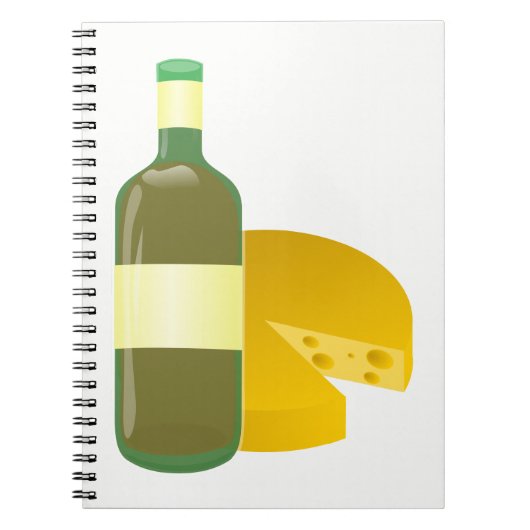 Wein und Käse Notizblock (Vorderseite)