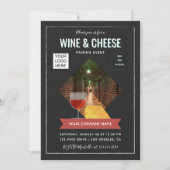 Wein und Käse Pairing Event hinzufügen Foto und Lo Einladung (Vorderseite)