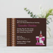 Wein und Käse Party 12x18 Einladung (Stehend Vorderseite)