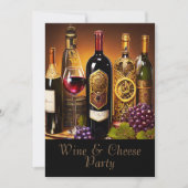 Wein und Käse Party 2 Einladung (Vorderseite)