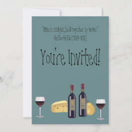 Wein und Käse - Party+Angebot Einladung
