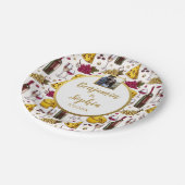 Wein und Käse - Party der Verkostung, Text für Fot Pappteller (Schrägansicht)