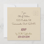 WEIN- UND KÄSE-PARTY EINLADUNG (Rückseite)