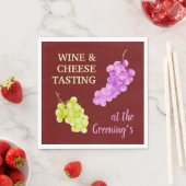 Wein und Käse Party Getränke PapierNapkin Serviette (Beispiel)