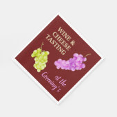 Wein und Käse Party Getränke PapierNapkin Serviette (Ecke)
