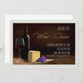 Wein-und Käse-Party laden ein Einladung (Vorne/Hinten)