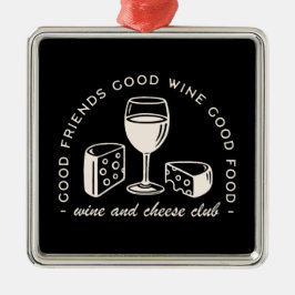 Wein und Käse Party Nacht lustig Schwarz Ornament Aus Metall