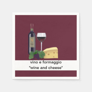 Wein-und Käse-Party Serviette