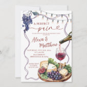 Wein und Käse Perfect Pair Verlobung Dusche Einladung (Vorderseite)