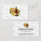 Wein und Käse Picnic Visitenkarte (Vorne/Hinten)