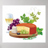Wein und Käse Poster (Vorne)