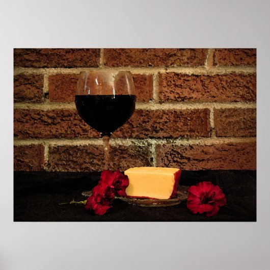 Wein und Käse Poster (Vorne)