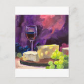 Wein und Käse Postkarte (Vorderseite)
