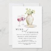 Wein und Käse | Roter Wein Verkostung Erwachsene G Einladung (Vorderseite)