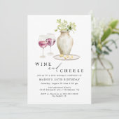 Wein und Käse | Roter Wein Verkostung Erwachsene G Einladung (Stehend Vorderseite)
