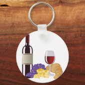 Wein und Käse Schlüsselanhänger (Vorderseite)