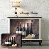 Wein und Käse - Stillleben Seidenpapier