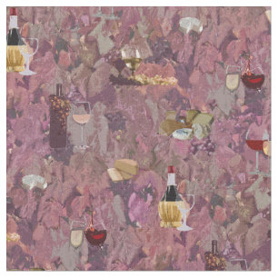 Wein und Käse Stoff