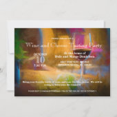 Wein und Käse Verkostung Party Weinglas Einladung (Vorderseite)