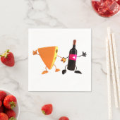 Wein und Käsepapier Napkins Serviette (Beispiel)