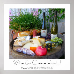 Wein- und Käseparty-Plakat! Poster