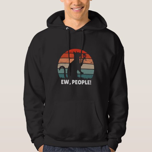 Wein und Katze Hoodie (Vorderseite)