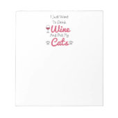 Wein und Katzen Notizblock (Vorderseite)