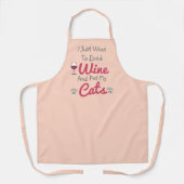 Wein und Katzen Schürze (Vorderseite)