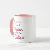 Wein und Katzen Tasse (Vorderseite Links)