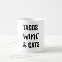 Wein und Katzen von Tacos