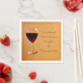 Wein und Kaviar Papier Napkin Serviette (Beispiel)