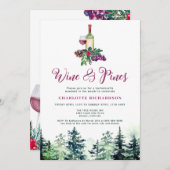 Wein und Kiefern Bachelorette Wochenendhaus in Hol Einladung (Vorne/Hinten)