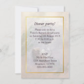 Wein- und Knoblauchabendesseneinladung Einladung (Rückseite)