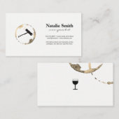 Wein und Korkenzieher Weinstein Visitenkarte (Vorne/Hinten)