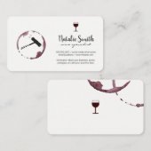 Wein und Korkschrauben Visitenkarte (Vorne/Hinten)