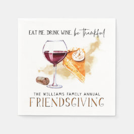 Wein und Kuchen | Friendsgiving Erntedank Party Serviette