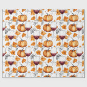Wein und Kürbisgewässer Herbst Geschenkpapier (Flach)