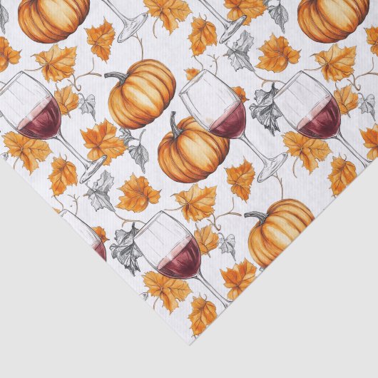 Wein und Kürbisgewässer Herbst Seidenpapier (Ausschnitt)