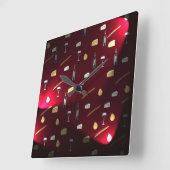 Wein- und Lebensmittelcreme Quadratische Wanduhr (Winkel)