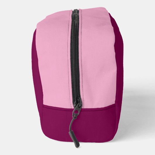 Wein und leicht rosa mit Name Waschbeutel (Rechts)