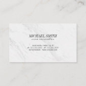 Wein- und Marmorkarte Visitenkarte (Rückseite)