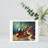 Wein und Obst, Postkarte (Stehend Vorderseite)