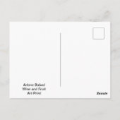 Wein und Obst, Postkarte (Rückseite)