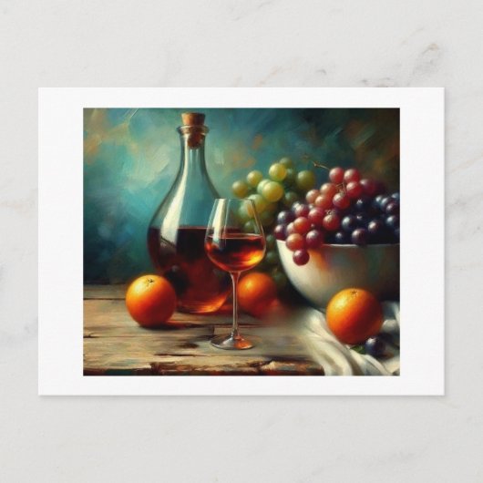 Wein und Obst, Postkarte (Vorderseite)