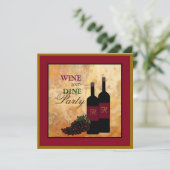 Wein und Party Einladung (Stehend Vorderseite)