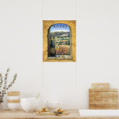 Wein und Pflaumen Poster (Küche)