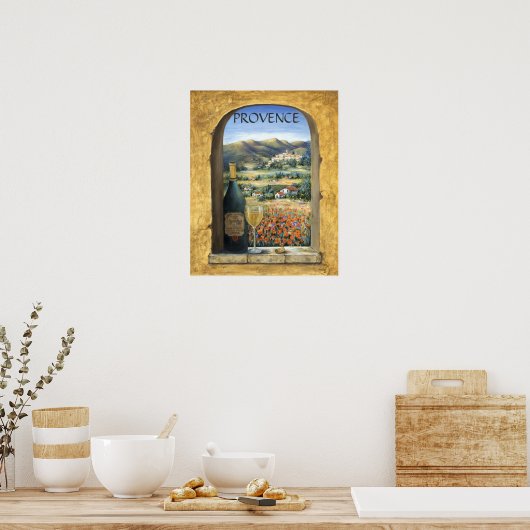 Wein und Pflaumen Poster (Küche)